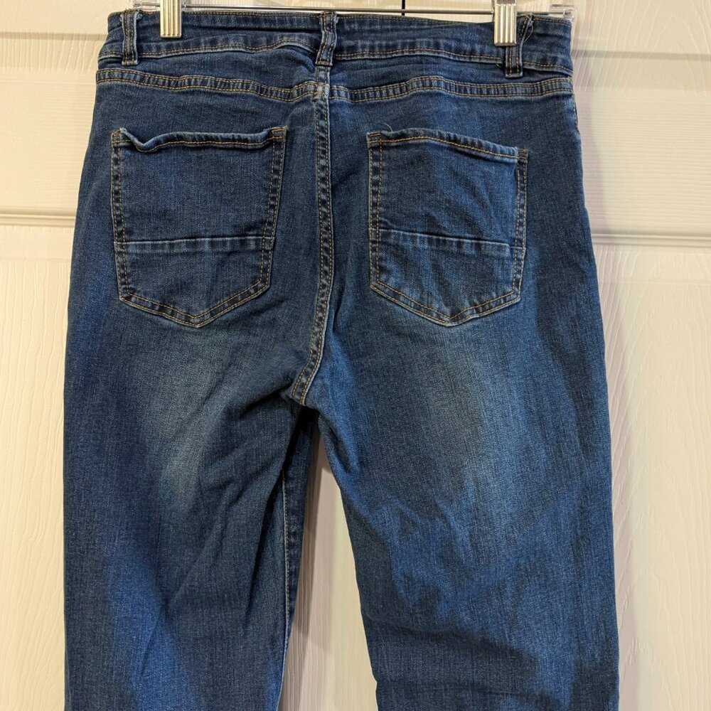 LICTZNEE Women’s Skinny Stretch High Rise Jeans, Dark Blue, Size 12 - Picture 6 of 10